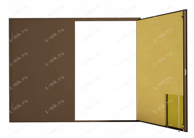 Гаражные ворота с фанерой №3